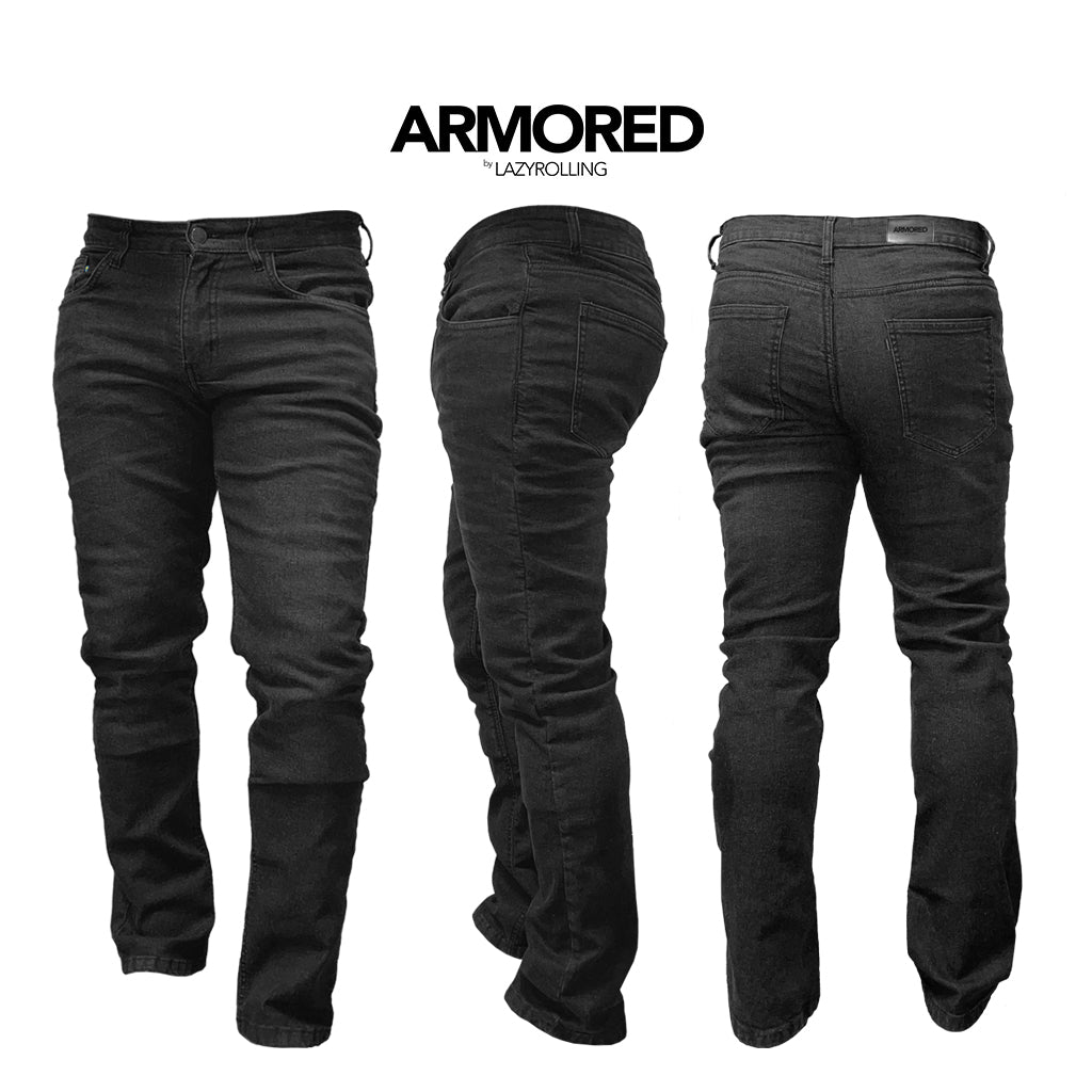 Armored jeans in black