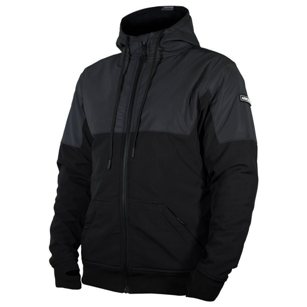 Armored reflective jacket with the color black on black